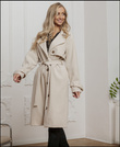 Fashionable women's coat CLR038 - beige