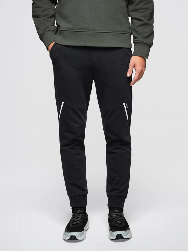 Men's sweatpants joggers - black V2 OM-PASK-0280
