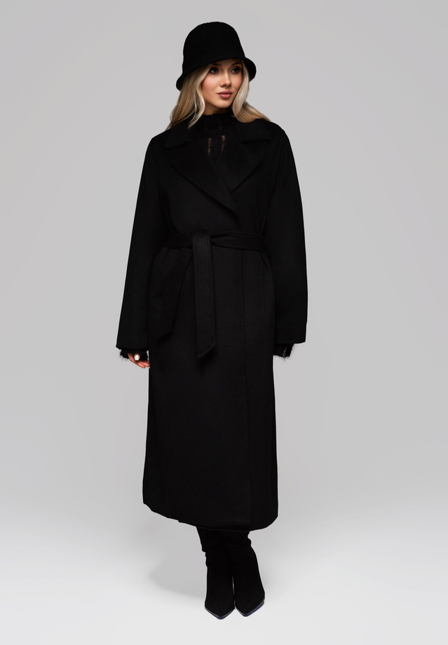 Men's minimalist coat with detachable vest - beige V1 OM-COLC-0139