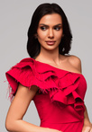 Evening dress LA-OM-DLR005 Regular Fit red
