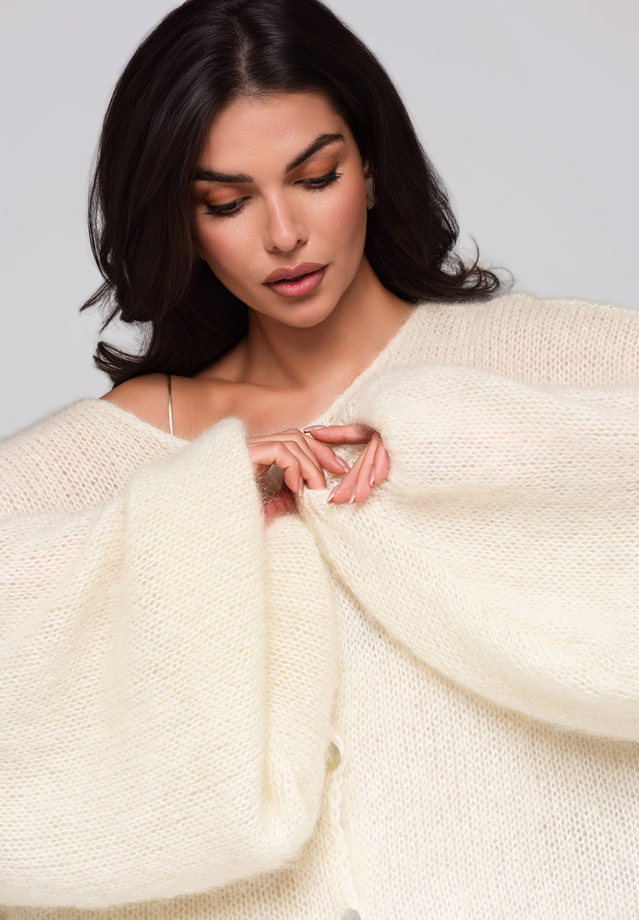 Women's cardigan LW-SWCD-0113 - ecru