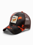 Men's cap H110 - brown/camo
