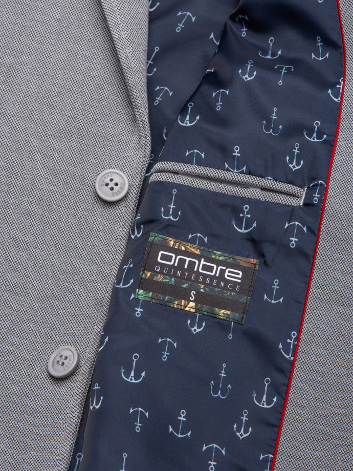Men's casual blazer jacket - grey M56
