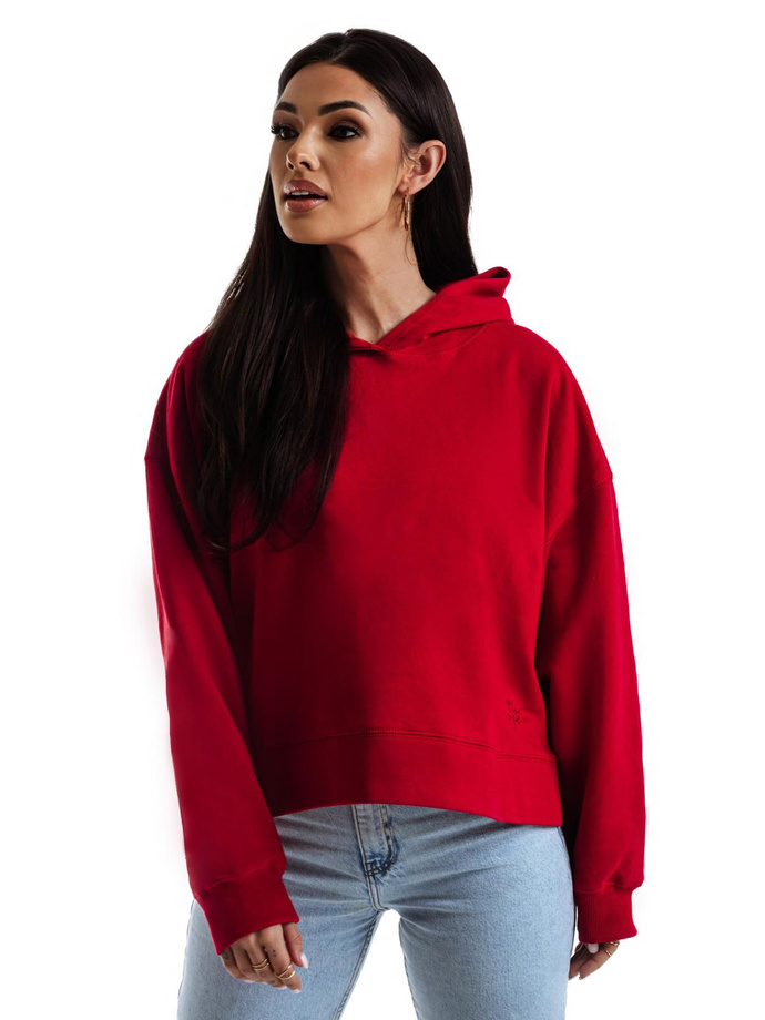 Women's hooded sweatshirt TLR044 - red