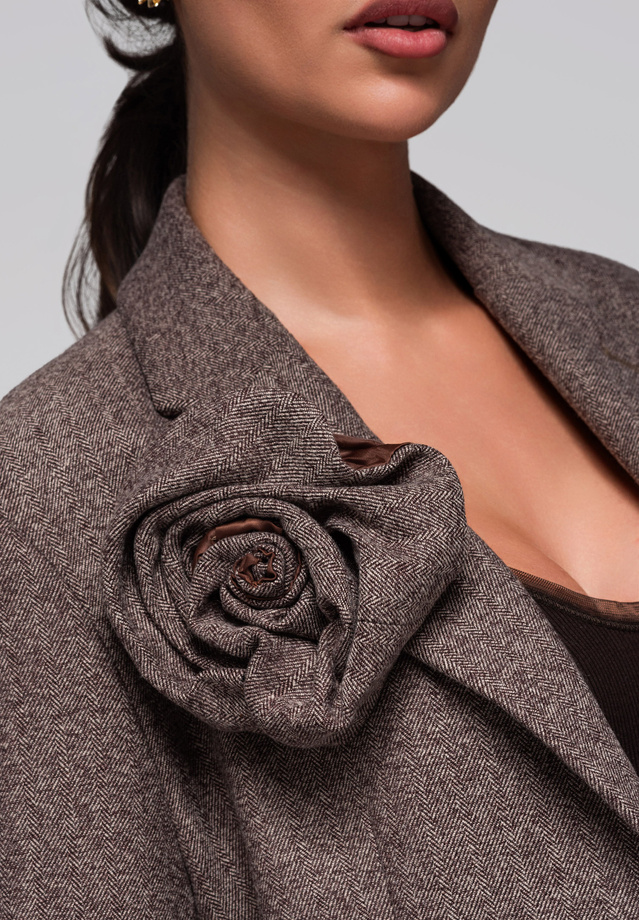 Women's jacket LW-BLZB-0100 - brown