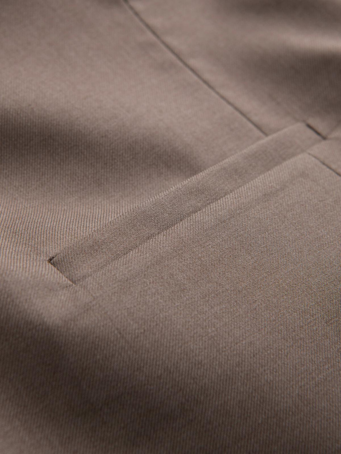 Men's suit vest without lapels - beige V2 OM-BLZV-0112