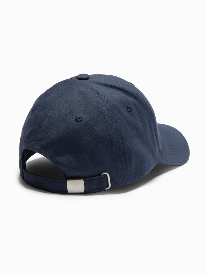 Men's baseball cap with patch - navy blue V2 OM-ACCS-0103
