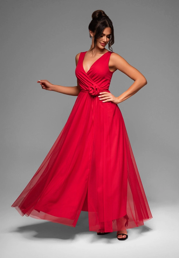Evening dress LA-OM-DLR010 - red