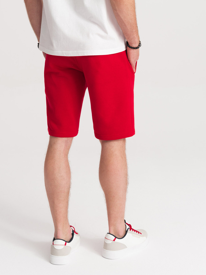 Men's short shorts with pockets - red V7 OM-SRBS-0109