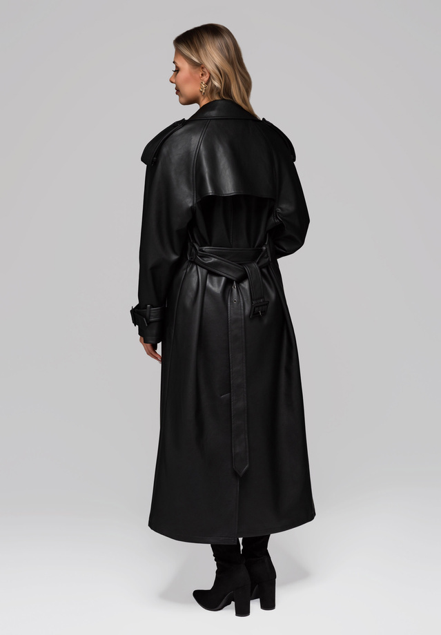 Women's LARICA trench coat with belt OW-COLC-0101 v1 - black
