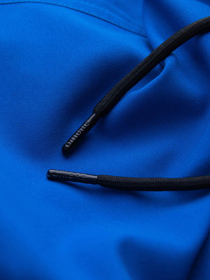 Neonowe męskie szorty kąpielowe z efektem magic print – niebieskie V3 OM-SRBS-0147