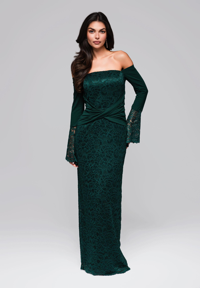 Evening dress LA-OM-DLR243 - bottle green