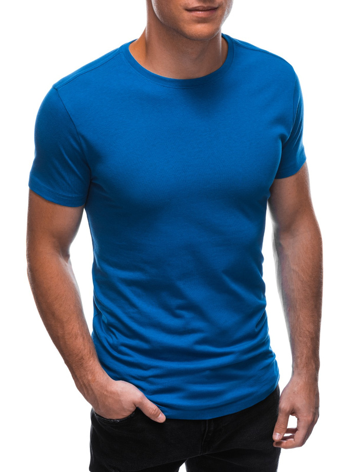 T-shirt męski basic EM-TSBS-0100 - niebieski