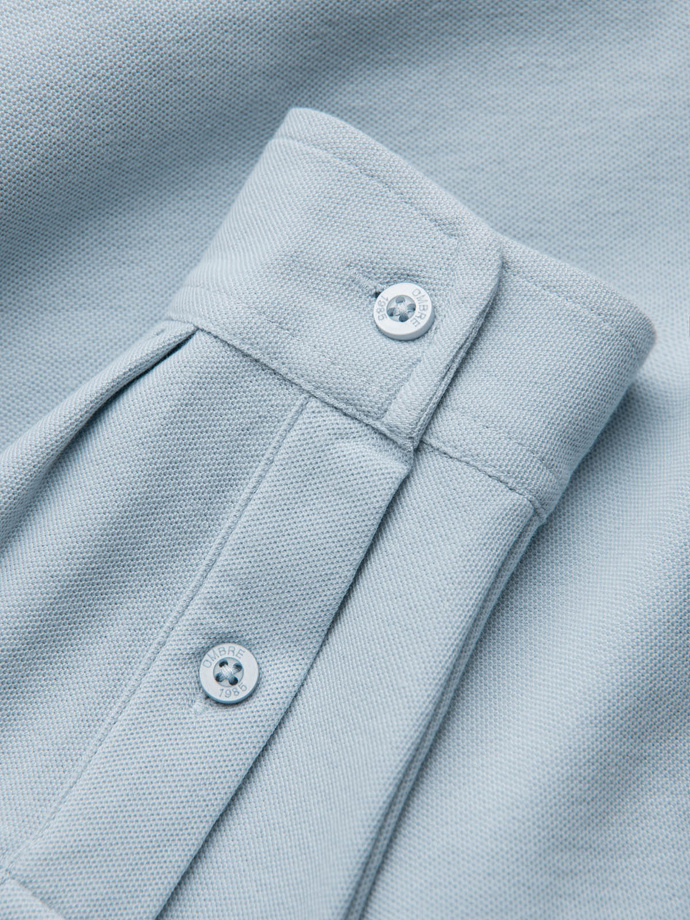 Men's long sleeve knit shirt - blue V3 K540