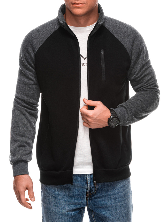 Bluza męska bez kaptura B1707 - czarna