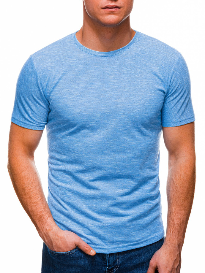 Men's plain t-shirt S1323 - light blue