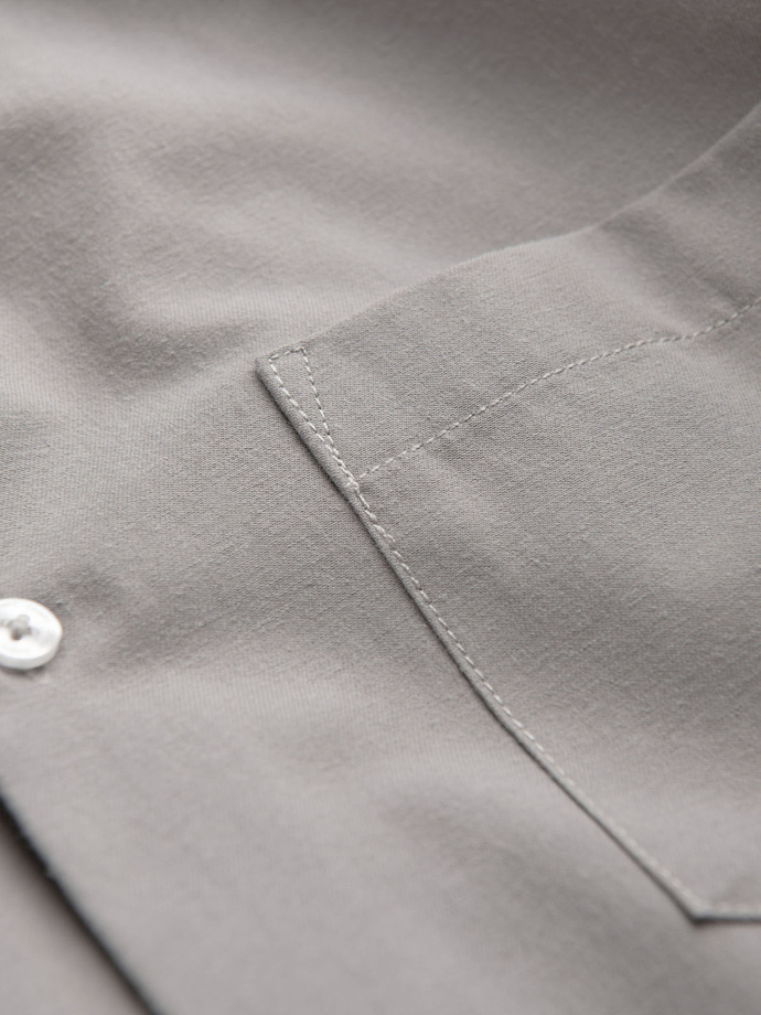 Koszula męska klasyczna regular fit - szara V1 K694