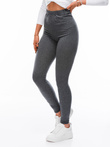 Women's leggings PLR071 - dark grey melange