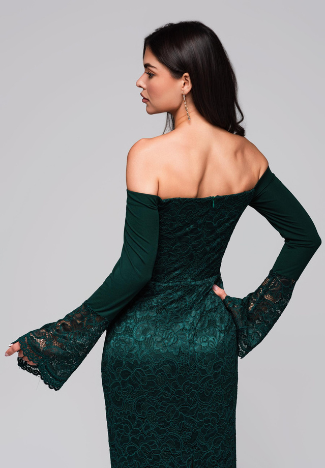 Evening dress LA-OM-DLR243 - bottle green