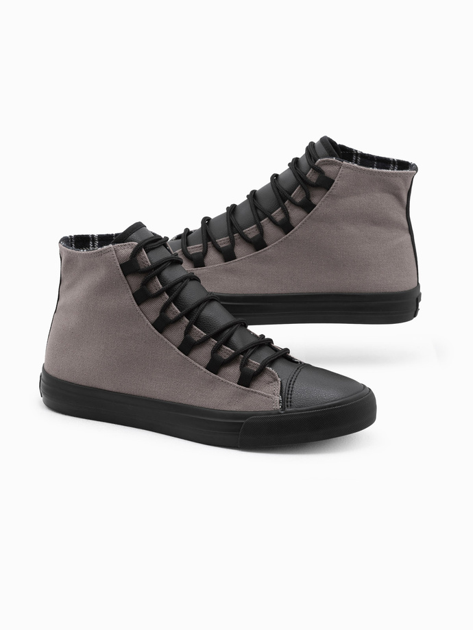 Men's shoes sneakers in combined materials - graphite V8 OM-FOTH-0143