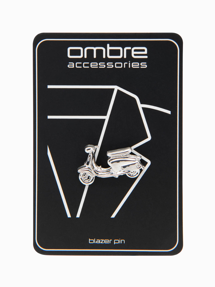 Decorative metal clothes pin scooter - silver V1 OU-ACPN-0109