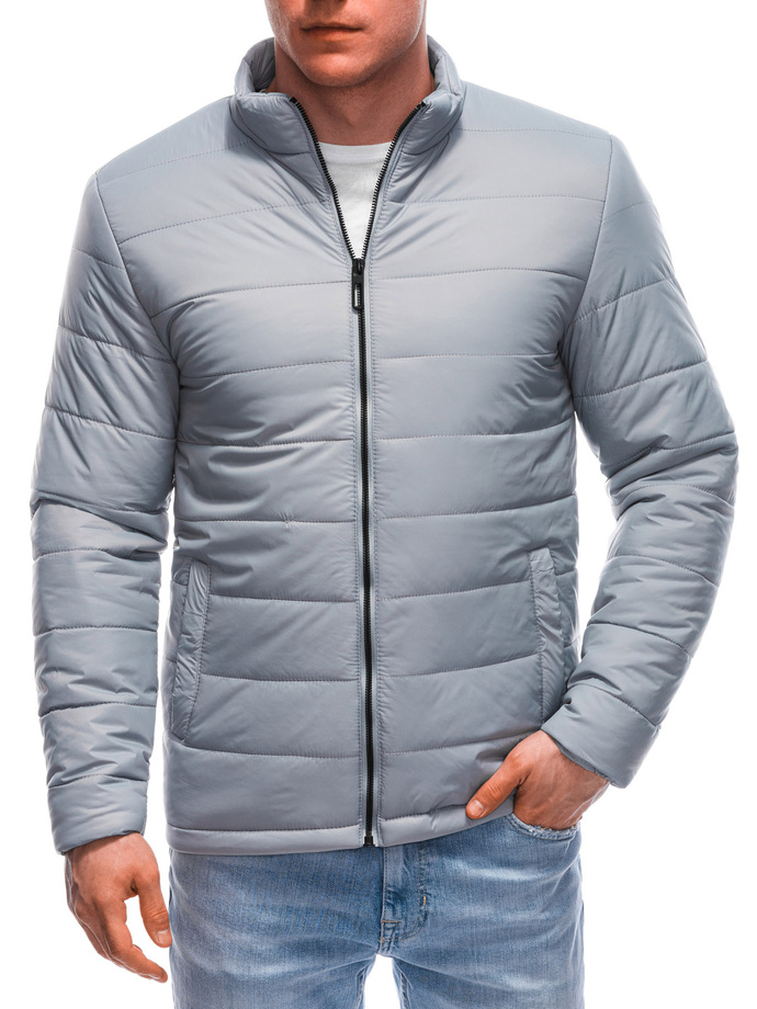 Men's mid-season quilted jacket C526 - grey