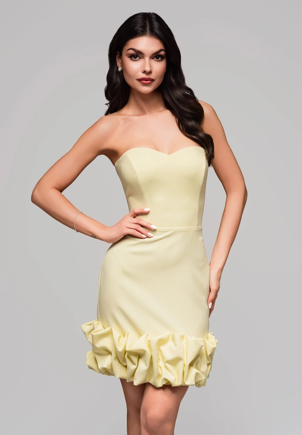 Evening dress LA-OM-DLR123 - yellow