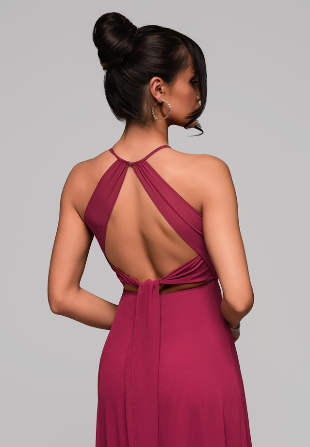 Evening dress LA-OM-DLR156 - dark red