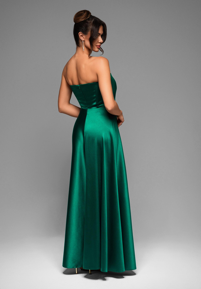 Evening dress LA-OM-DLR004 Regular Fit green
