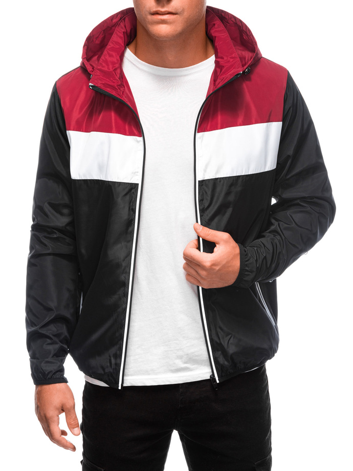 Men's transitional jacket C628 - dark red