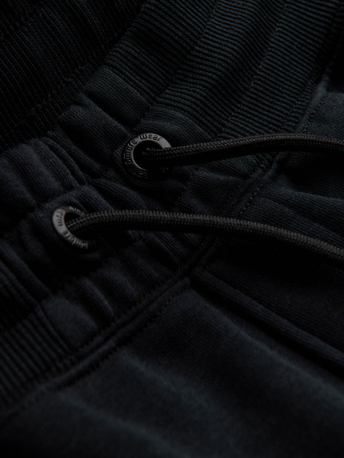 BASIC men's cotton sweatpants joggers - black V9 OM-PABS-0174