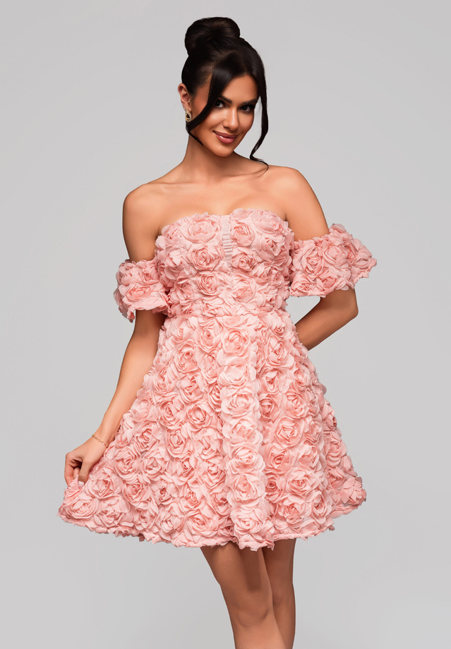Evening dress LA-OM-DLR163 - pink