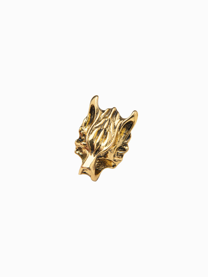 Metal decorative clothes pin wolf - gold V1 OU-ACPN-0115