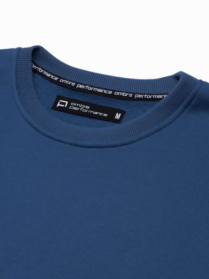 Bluza męska z kieszenią zapinaną na zamek - jeansowa V6 B1349