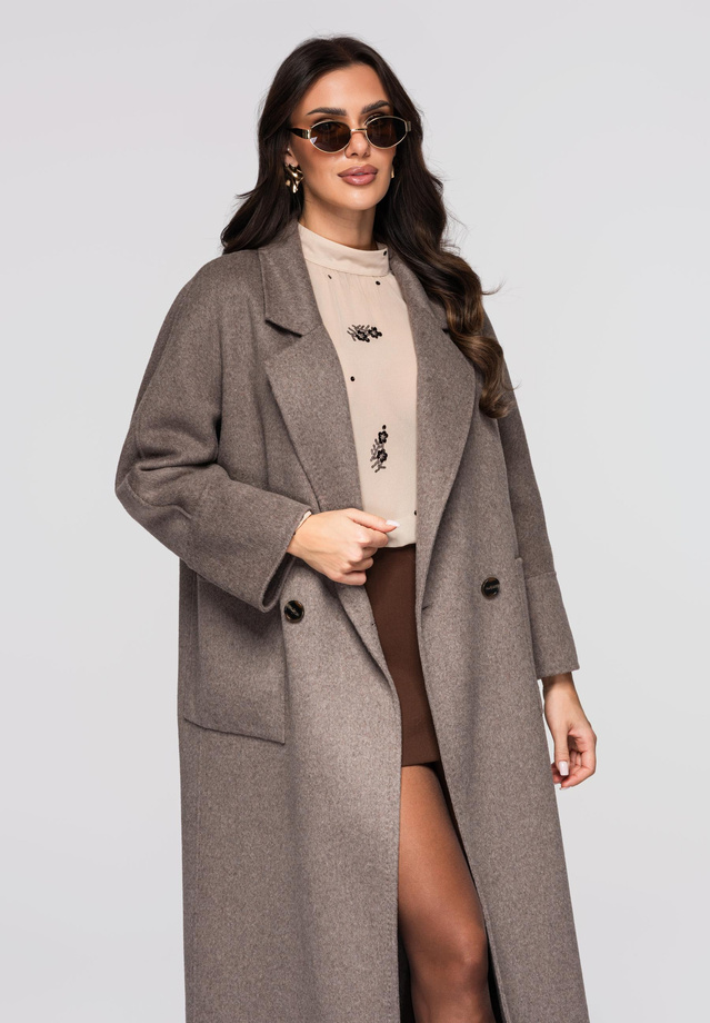Płaszcz damski LARICA OW-COLC-0110 v1 - taupe