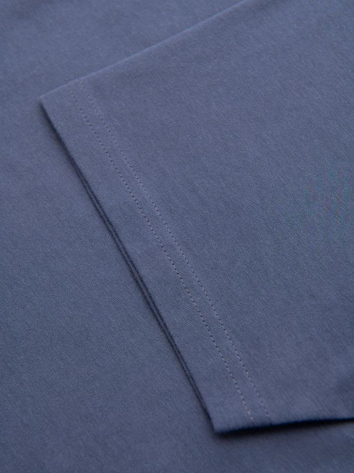 BASIC men's classic cotton T-shirt - blue denim V7 OM-TSBS-0236