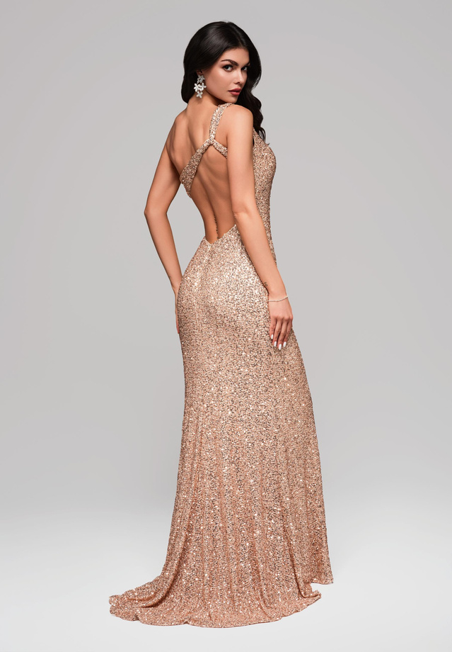 Evening dress LA-OM-DLR142 - gold
