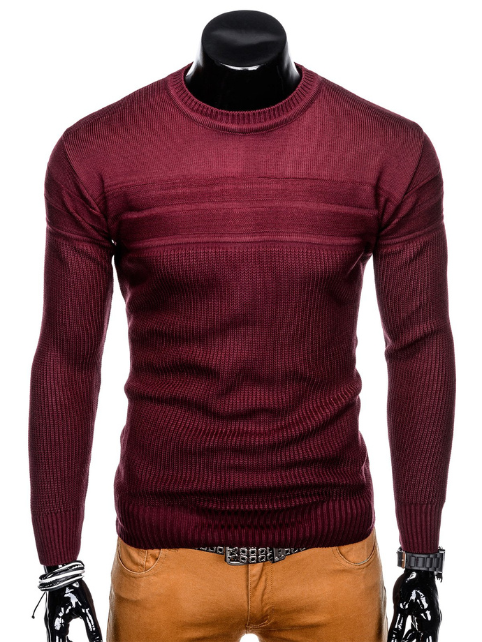 Men's sweater E130 - dark red