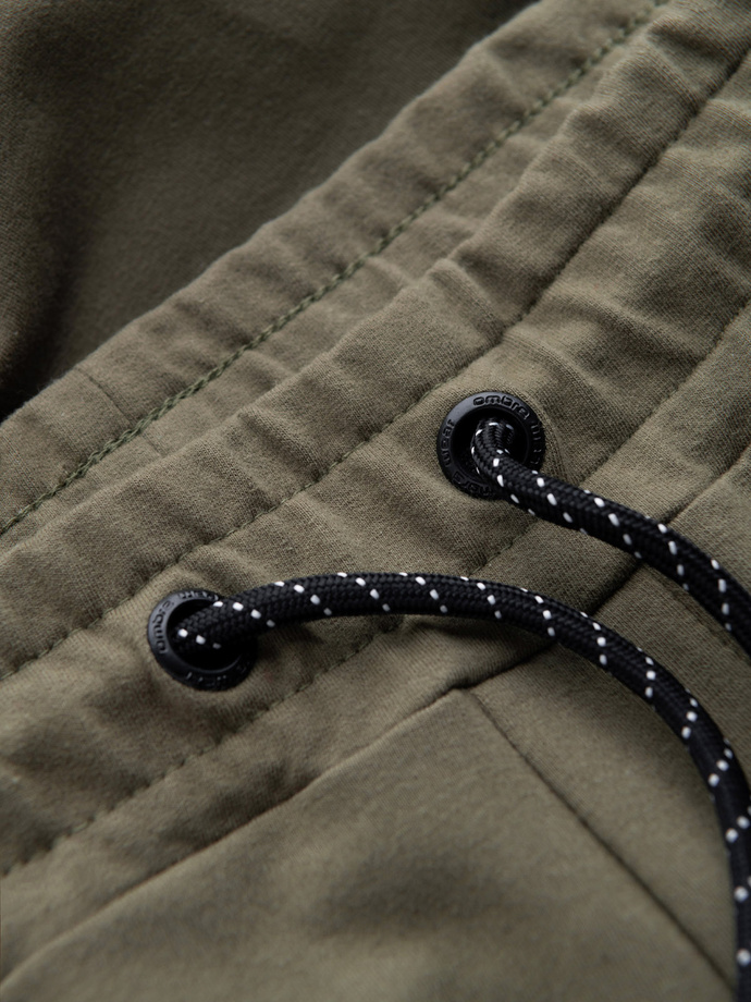 Men's sweatpants with logo - olive V4 OM-PASK-0167