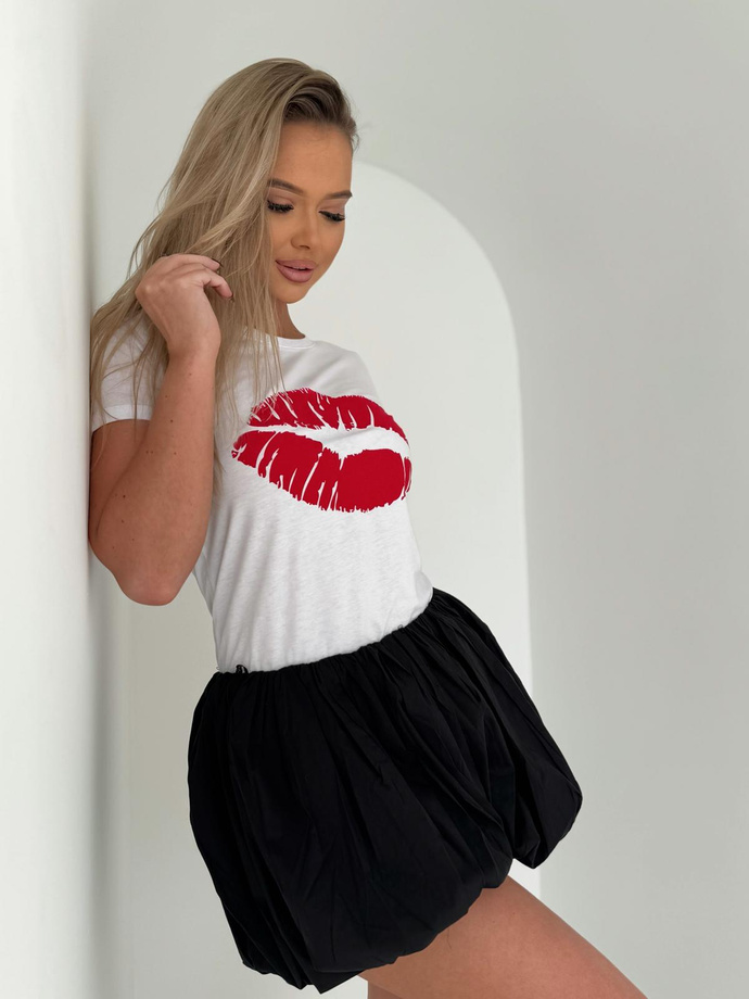 T-shirt bawełniany SLR098 - biały