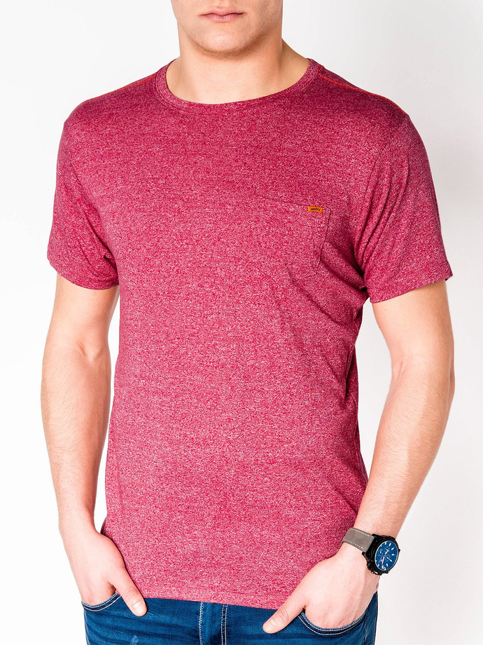 Men's plain t-shirt S885 - red