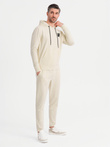 Men's sweatshirt set hoodie + sweatpants - cream V2 Z107