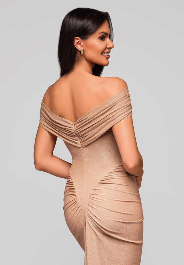 Evening dress LA-OM-DLR182 - nude