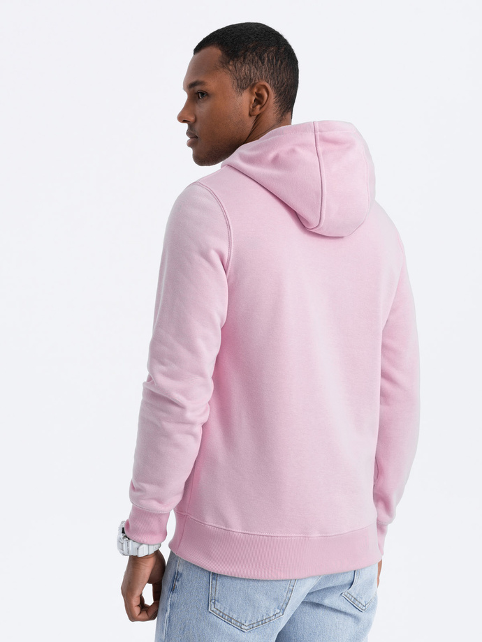 Men's printed hoodie - pink B1351