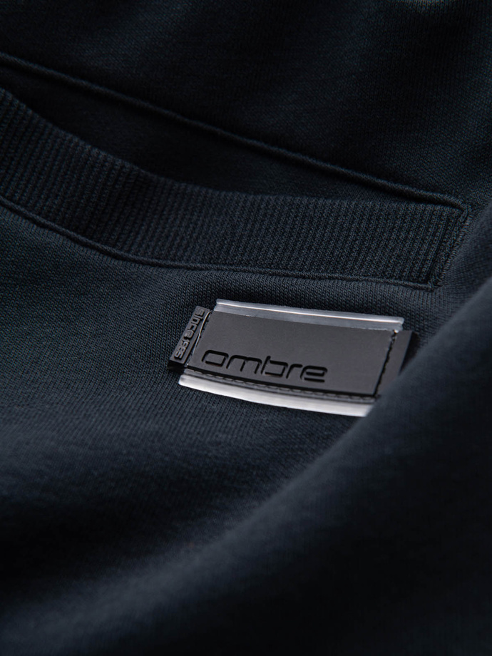 Męskie bawełniane szorty dresowe BASIC – czarne V9 OM-SRBS-0149