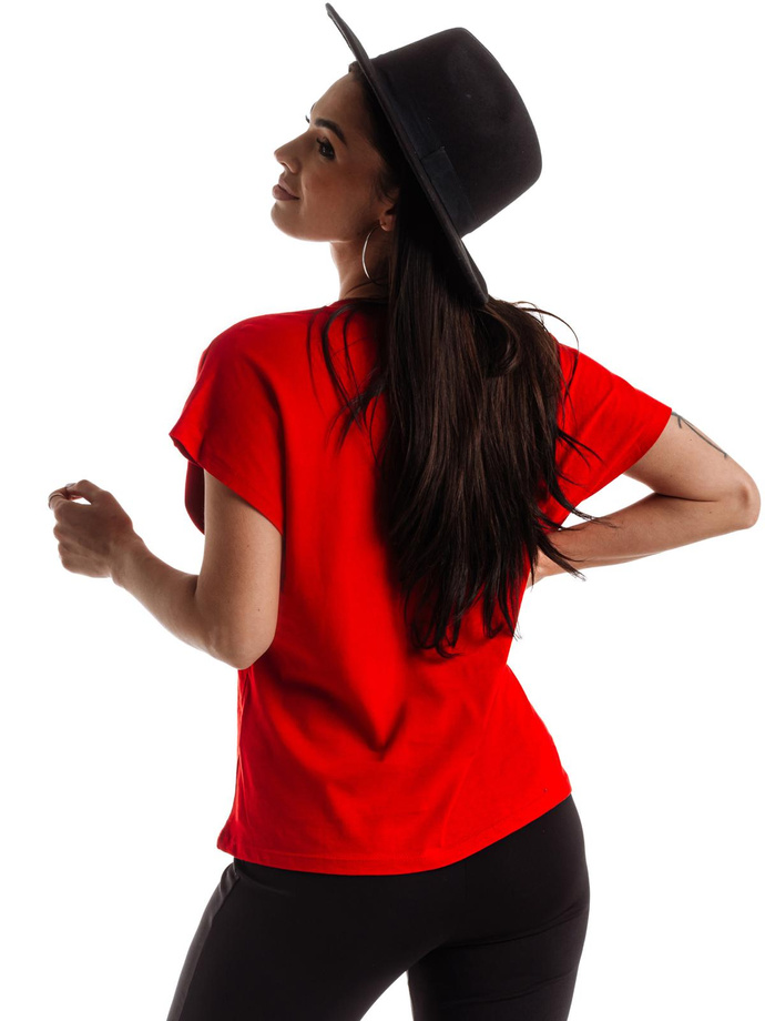 Women's unprinted t-shirt SLR087- red
