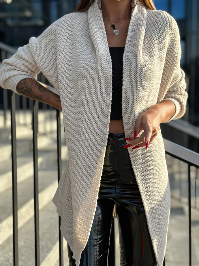 Sweter damski ELR022 - beżowy