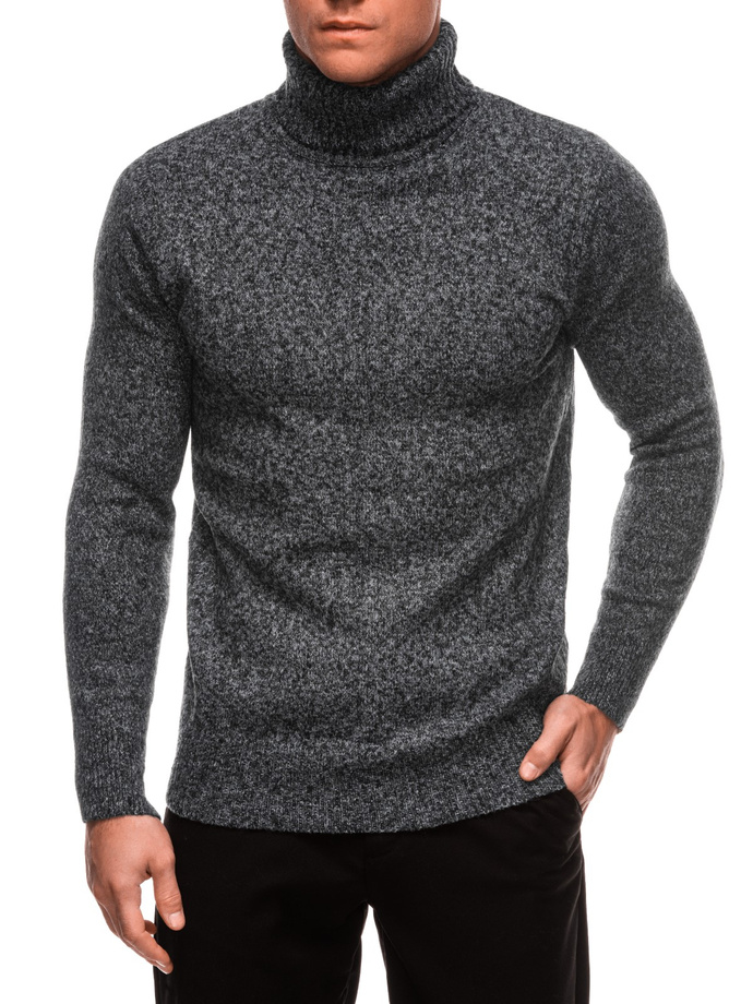 Men's turtleneck sweater E247 - black