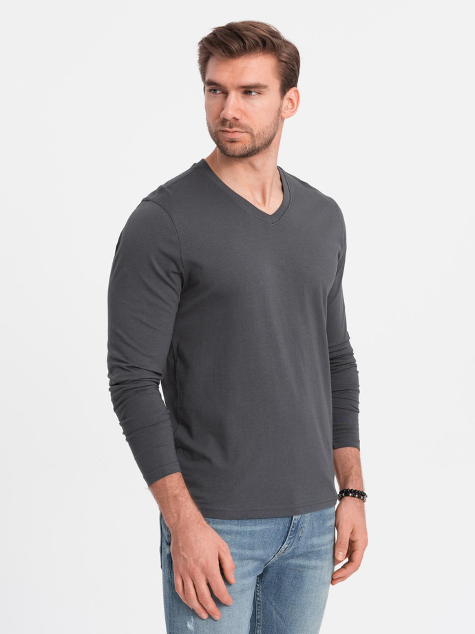 Zestaw longsleeve męski V-NECK - mix 2-pak V9 Z41