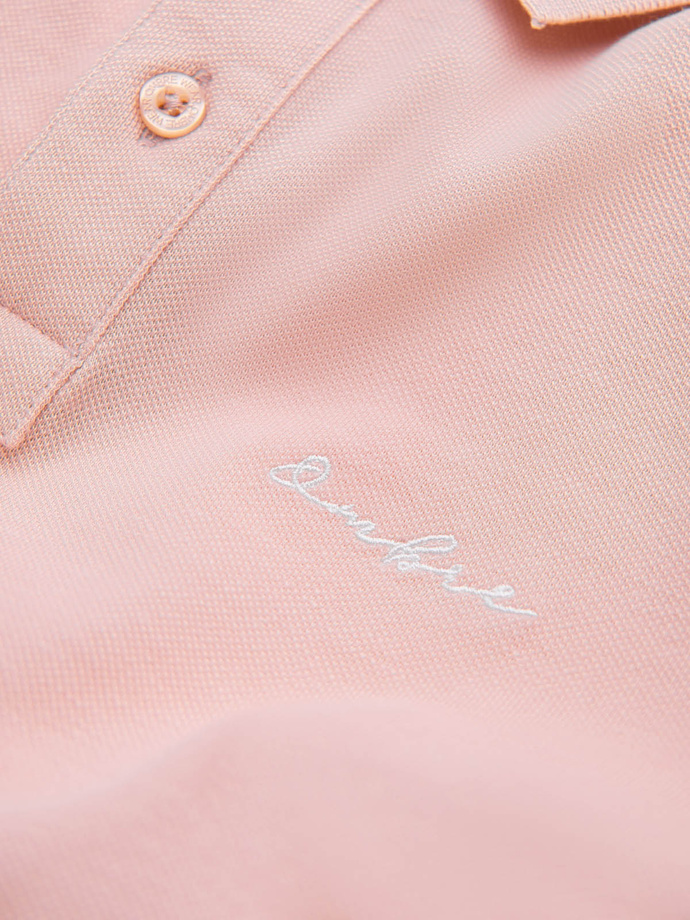 Pique knit polo shirt - light pink V5 S1746